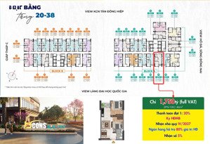 cần vốn làm bán bán gấp căn 2pn-1wc 46m2 chung cư bcons solary. view đông nam đẹp nhất dự án bcons