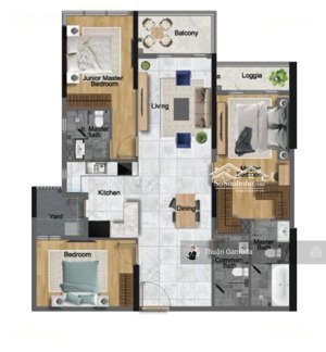 căn 121m2- 3pn3wc- tt dãn 3năm chỉ 32% nhận nhà, giá 10,1tỷ- nhà mới- view cv- diamond centery