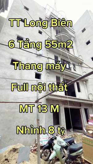 trung tâm long biên lô góc 2 thoáng nhà mới f0 6 tầng 55m mt 13m hơn 8 tỷ full nội thất