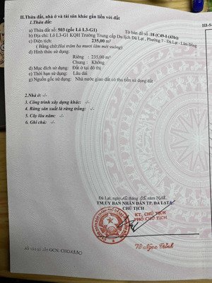 bán 235m vuông đất xây dựng khu biệt thự nghỉ dưỡng măng line đà lạt