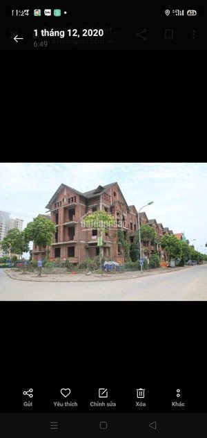 chính chủ bán biệt thự đơn lập nhìn vườn hoa trung văn