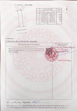 bán đất tđc ngọc hiệp, p. tây nha trang, khánh hoà. dt: 107,5m2 (ngang 5m) - h.nam - giá 57tr/m2.