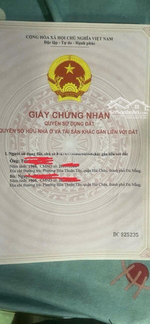 bán đất biệt thự tặng nhà cấp 4 giữa trung tâm đn sát điện máy xanh 30/4 giá quá rẻ vị trí vàng