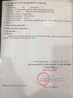 bán 90m đấtở đô thị 5m x 18m sổ hồng riêng 1/tô ký , trung chánh , hóc môn