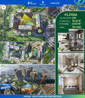 căn hộ 2pn 2vs imperia ocean city view nội khu xanh, thiết kế tối ưu, an cư chuẩn mực