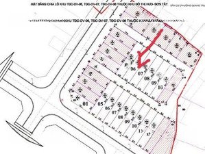 bán đất nền dự án đẹp tại khu đô thị hud sơn tây, 7,2 tỷ, 120m2