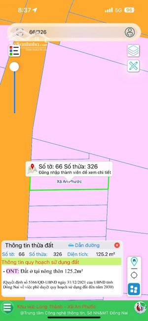 bán đất mặt tiền nhựa liên xã an phước - long thành cũ, 5x25m thổ cư 100%, gần kcn amata, 3.3 tỷ