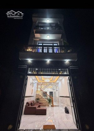 chỉ: 6 ty xíu. nhà 4 tầng mới keng. hẻm 6m. lê văn quới. dt: 60m2. ngay bốn xã. mua ở liền