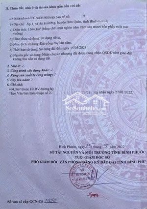 bán đất tại đt 757, an khương, hớn quản, bình phước, 2,7 tỷ, 1564 m2 giá cực chất