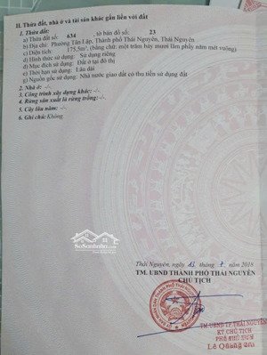 chính chủ cần bán lô đất khu dân cư số 11b tân lập cũ (tích lương mới)thái nguyên