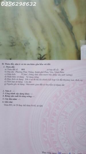 Bán đất tại Hàm Nghi, Phúc Thắng, Phúc Yên, Vĩnh Phúc, 8,5 tỷ, 97,6 m2