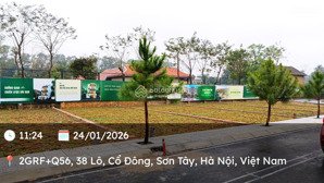 sinh lời cao bền vững lô đất nền đồng trạng - cổ đông - sơn tây, giá f0, đường 3 ô tô, view hồ lớn