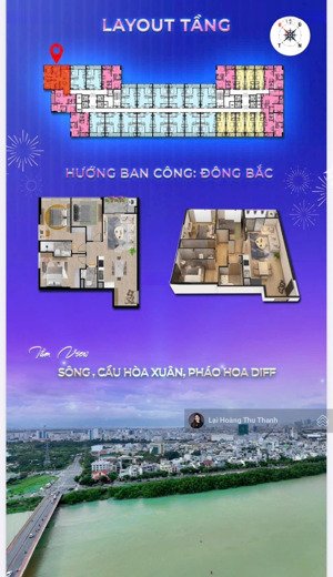 duy nhất căn góc 3pn mặt sông pháo hoa spana tower s10701 giá cđt full ck , ls 0% 24 tháng