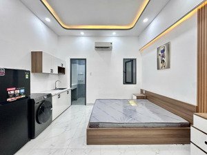 cho thuê căn hộ studio nơ trang long, bình thạnh - máy giặt sấy riêng - đường rộng ô tô