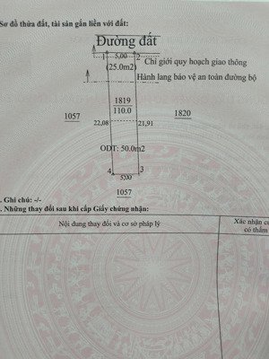 bán đất riêng 110m2 (chính chủ), giấy tờ đầy đủ, 50m2 tc