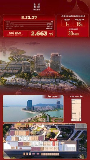 aria bay hạ long căn hộ s1625 tòa s | view vịnh & tiện ích đẳng cấp