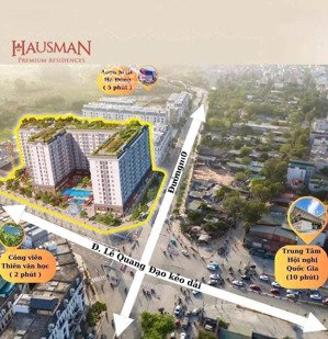 bán căn flc hausman 2pn, 3pn giá thấp nhất tt, dưới 100tr, ngay lê quang đạo kéo dài cạnh aeon mall