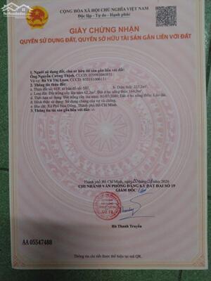 CHÍNH CHỦ CẦN BÁN ĐẤT THỔ CƯ – Ở NGAY TỈNH LỘ 15 - Diện tích: 227,1 m² - GIÁ BÁN 1,85 TỶ