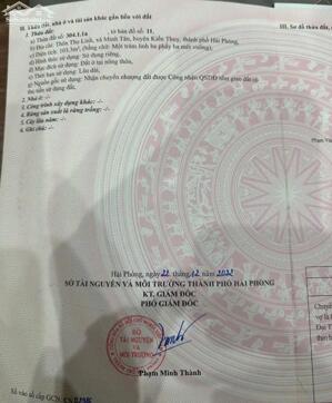 Bán đất Minh Tân - Kiến Thụy - Hải Phòng