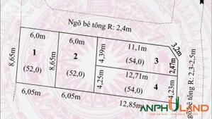 Mở bán 4 lô F0 tại Phường Thiên Hương ( xã Kiền Bái), TP Hải Phòng