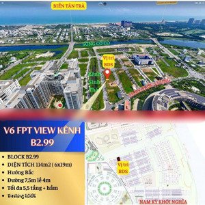 bán gấp đất nền dự án tại b2-99, fpt city đà nẵng, 8,7 tỷ, 114m2 view đẹp