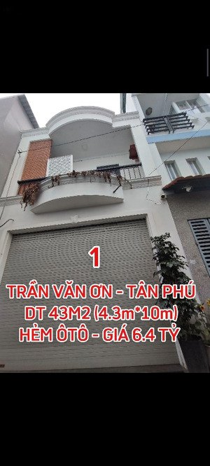 gấp bán 5 căn nhà tân phú - hẻm ôtô thông - giá phân khúc 6 tỷ - 7 tỷ.