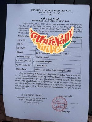 4ty3 sở hữu ngay đất đấu giá mê linh