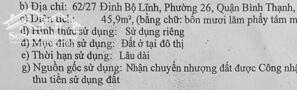 Nhà 2 tầng 4x13m 3PN 2WC, 62/27 Đinh Bộ Lĩnh 6.5 tỷ