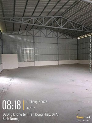 cho thuê kho xưởng 230m2 dĩ an, gần chợ tân long