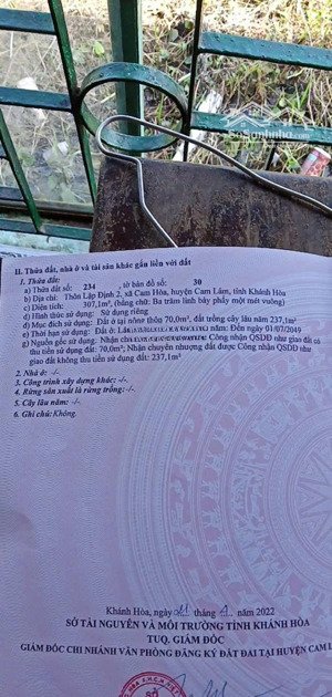 cần ra nhanh khu dân cư cam hoà giá 5.9tr/m2 có thổ cư. lh 