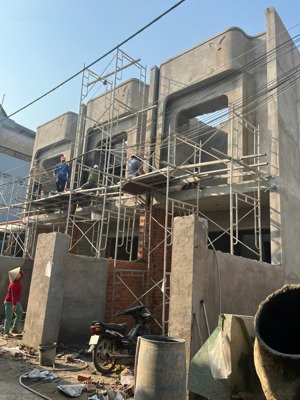 bán nhà 1t1l - đang xây - được chọn màu sơn chỉnh tuỳ ý - hoá an - sổ hồng thổ cư - hoàn công