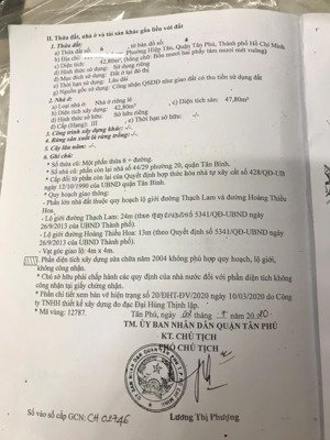 bán nhà 2 mt thạch lam, p.hiệp tân, q.tp giá 7.2 tỷ
