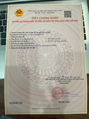 mặt đường nhựa phường lưu kiếm, 1 lô duy nhất giá 640 tr/ 68m2 gần trường học, ủy ban