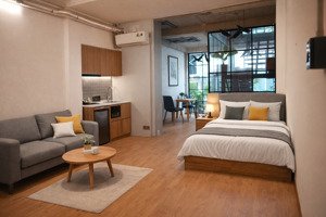 căn hộ studio thoáng đẹp, ban công xanh, đi bộ ra ga t3