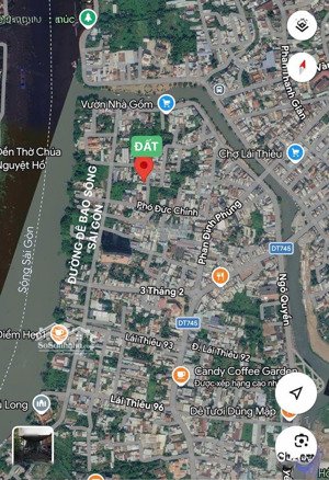 giá 4tỷ2 có diện tích: 148,9m2 (6,5 x 21) thổ cư 100%. đường ôtô thông thoáng gần chợ lái thiêu