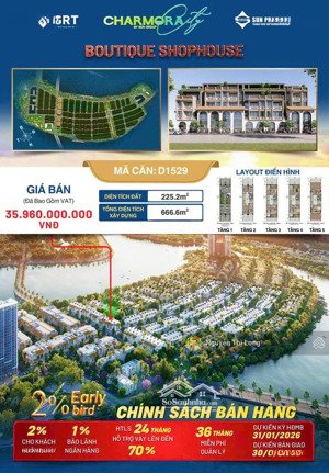 bán căn shophouse trực đường chính kinh doanh d15 rộng 27m giá chủ đầu tư