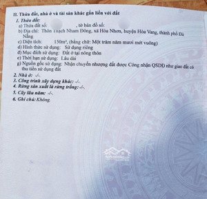 bán đất thạch nham đông, 150m2 ngang rộng 7,7m gần đường trường sơn.