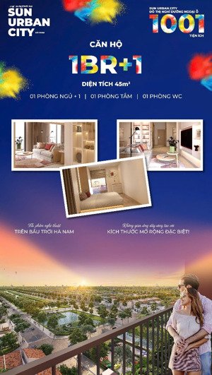 chính chủ cho thuê căn hộ 1pr + , thiết kế duplex tại dự án sun urban city