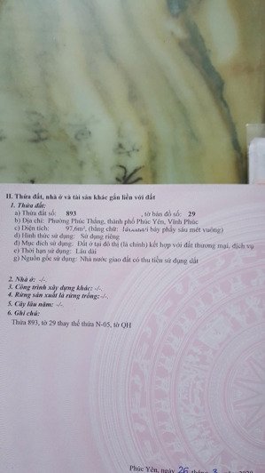 bán đất tại hàm nghi, phúc thắng, phúc yên, vĩnh phúc, 8,5 tỷ, 97,6 m2