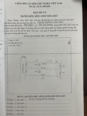 bán nền đất full thổ cư liền kề 13x36,2m, long an