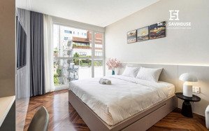 cho thuê căn hôn cao cấp - studio ban công, thang máy đường nguyễn khoái quận 4 gần cầu ông lãnh q1