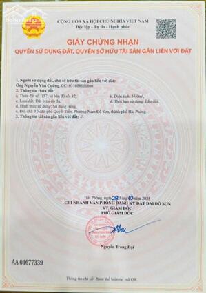 Bán đất Quyết Tiến - Nam Đồ Sơn - Hải Phòng