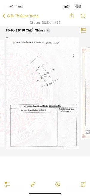 giảm 500 triệu bán đất phân lô chiến thắng, văn quán 45m2, mặt tiền 4m