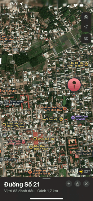 Bán Đất Hẻm 21 NGô Quyền Trường Tây tx hoà Thành Tây Ninh 5x22m2 tc full Mặt tiền nhựa . Sát chợ long hải Khu dân cư đông Lh 0937496811 sc