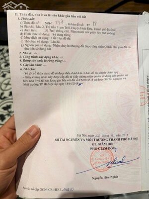 BÁN ĐẤT THỔ CƯ TRẠM TRÔI – HOÀI ĐỨC. 51.7m² – MT 4.67m – Hậu 6.11m – Lô góc – Ôtô đỗ cửa..