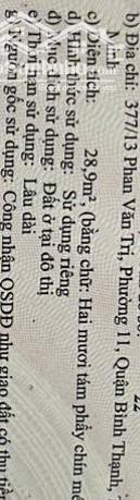 Nhà 2 tầng 4x8m hẻm 5m 377/13 Phan Văn Trị 5 tỷ