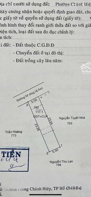 bán lô đất 5x25 có 60m thổ cư , bán gấp giảm sau chỉ còn 1ty950 so với khu vực , nhà ở san sát nhau