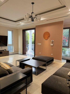 cho thuê biệt thự song lập hoa sữa diện tích: 260m, hoàn thiện đẹp, có thang máy full đồ