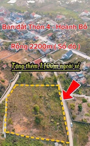 gia chủ có việc - cần bán gấp lô đất rộng hơn 3000m ở thôn 4 hoành bồ
