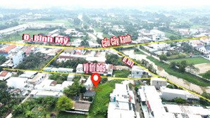 đất nền cách đường bình mỹ vào 80m, 129,9m2 có 123m2 thổ cư, xây dựng ngay, hỗ trợ bank